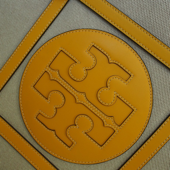 Tory Burch Ella Canvas Quadrant Knot Tote - Picture 2 of 9